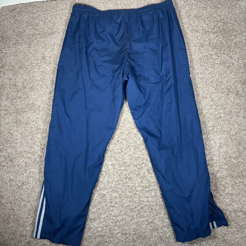 Vintage‎ Adidas Mens Navy Blue Lined Track Pants Athletic Zip Bottoms Size L
